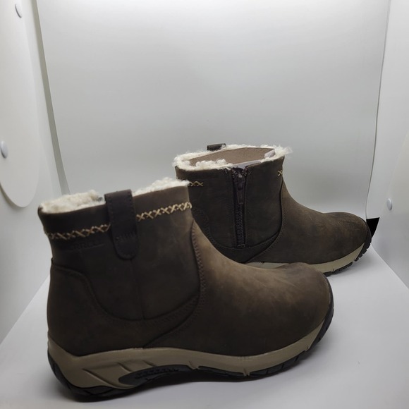 NWOT Merrell Encore 4 Bluff Zip Polar Waterproof Boots-Brown-Women's 5.5 W - Picture 3 of 9